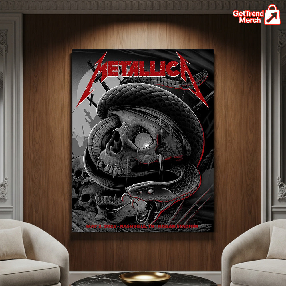 Metallica M72 Nashville 2025 Setlist Poster & Canvas - Merch Collect