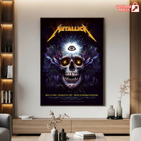 Metallica M72 Charlotte 2025 Setlist Skull Eye Poster & Canvas - Merch Collect
