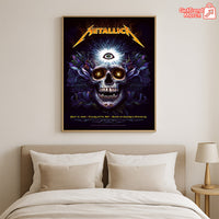 Metallica M72 Charlotte 2025 Setlist Skull Eye Poster & Canvas - Merch Collect