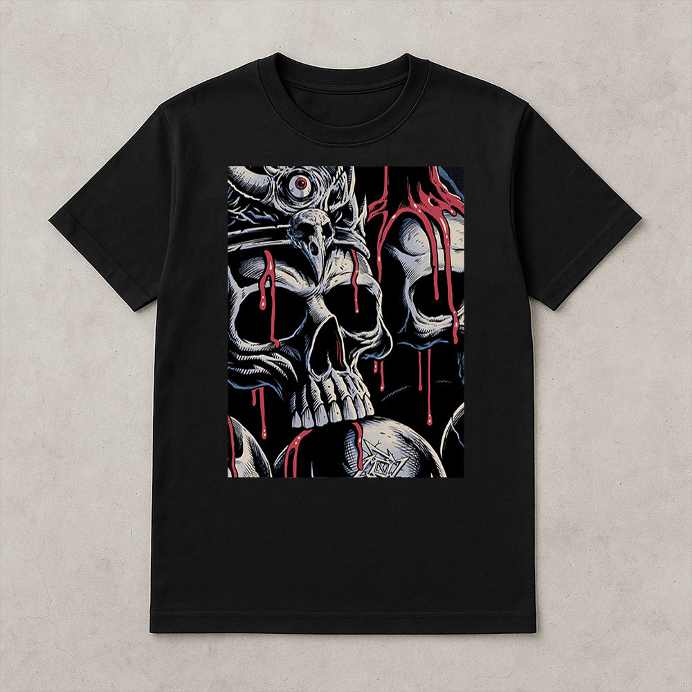 Metallica M72 Santa Clara 2025 Setlist Skull Art by Brandon Heart Graphic T-Shirt - Merch Collect