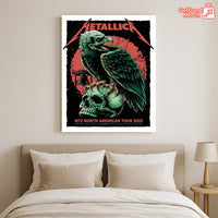 Metallica M72 2025 Setlist Skull Eagle by Rhys Cooper Poster & Canvas - Merch Collect