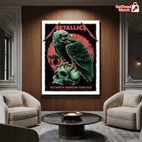 Metallica M72 2025 Setlist Skull Eagle by Rhys Cooper Poster & Canvas - Merch Collect