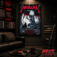 Metallica M72 World Tour June 3 2026 At Stadio Renato Dall’Ara Bologna Italy Gargoyle Moon Artwork By Keith Stanley Poster Canvas